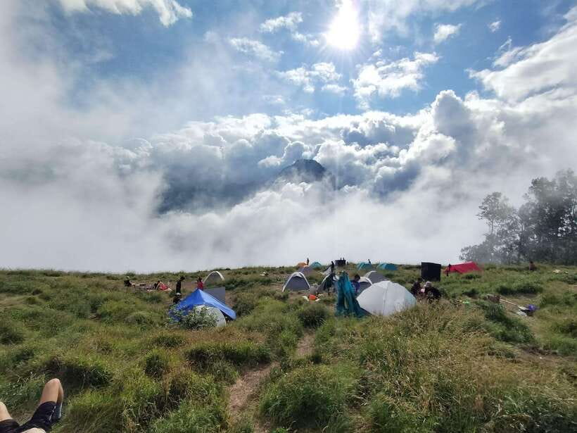 Mount Rinjani Climbing 2D/1N Summit Trek 3726M - After sunrise: descent to camp and down to Sembalun by noon