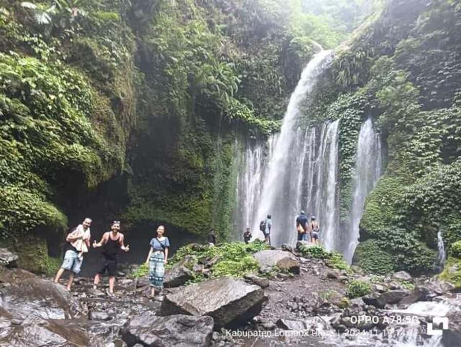 North Lombok : Hidden Gems Waterfalls and Outentic Villages - Tiu Kelep: bamboo bridge crossing, river steps, and swim-ready pools