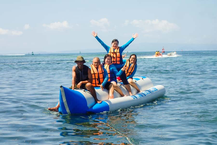 Nusa Dua: Watersports, Uluwatu Temple, and Kecak Dance Tour - Nusa Dua watersports from pickup to Tanjung Benoa