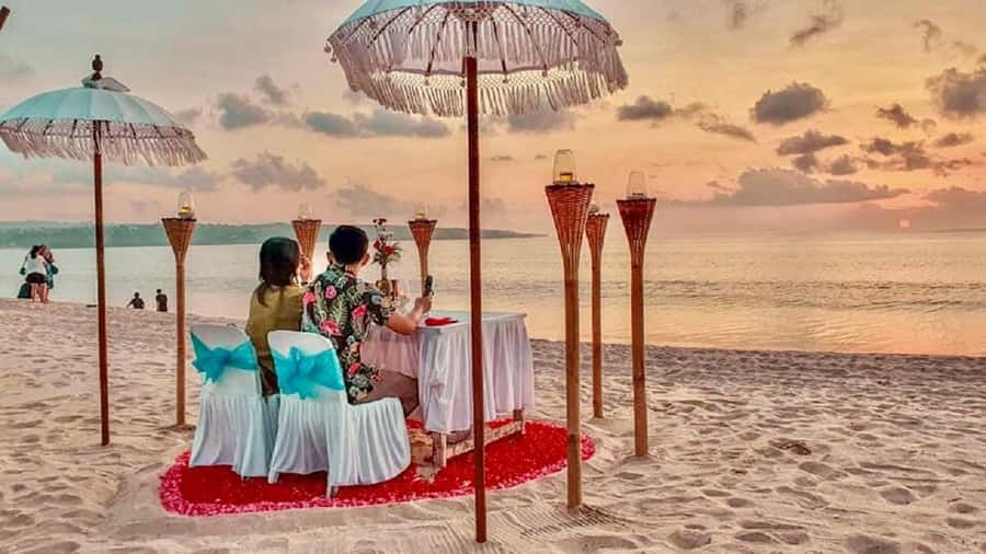 Nusa Dua: Watersports, Uluwatu Temple, and Kecak Dance Tour - Jimbaran Beach seafood dinner: romance with a practical purpose