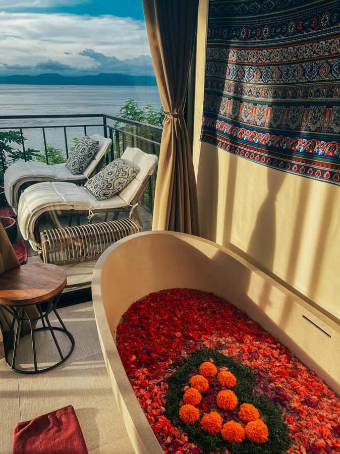 Nusa Penida: Luxury Spa & Flower Bath at Tejas Warnakali - The flower bath ritual: warm herbs, tropical petals, and slow breathing