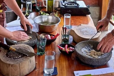 Private Balinese Cooking Class in Ubud at Santika's Home - Your cooking station: hands-on meals in Santika’s open kitchen