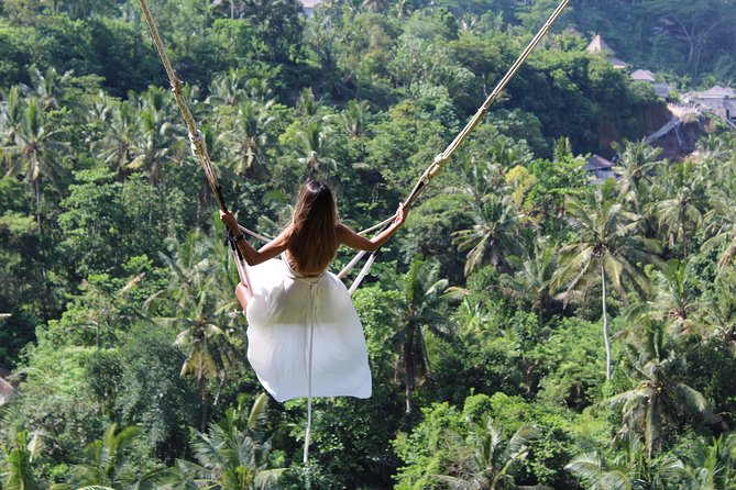 Private Full Day Tour to Ubud Highlights with Giant Swing - Tegenungan Waterfall: short trail, optional swim, and photo spots