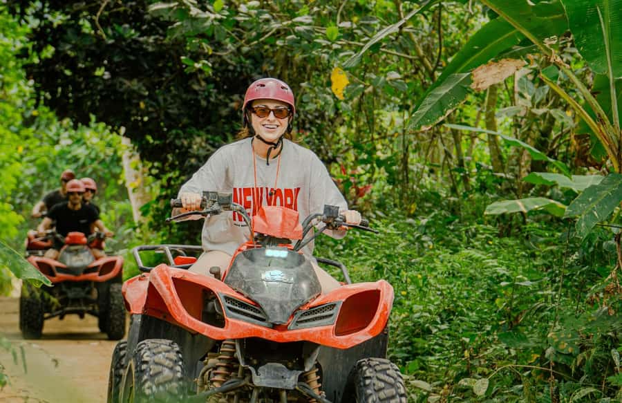 Quad Bike Bali With Tunnel & Waterfall Tour - River Sections and Multiple Tunnels: The ride turns into a route, not a loop