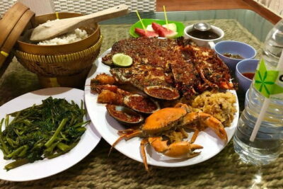 Romantic Seafood Dinner at Jimbaran Beach Bali include Sunset - The menu packages: what you actually get (Package A vs B)