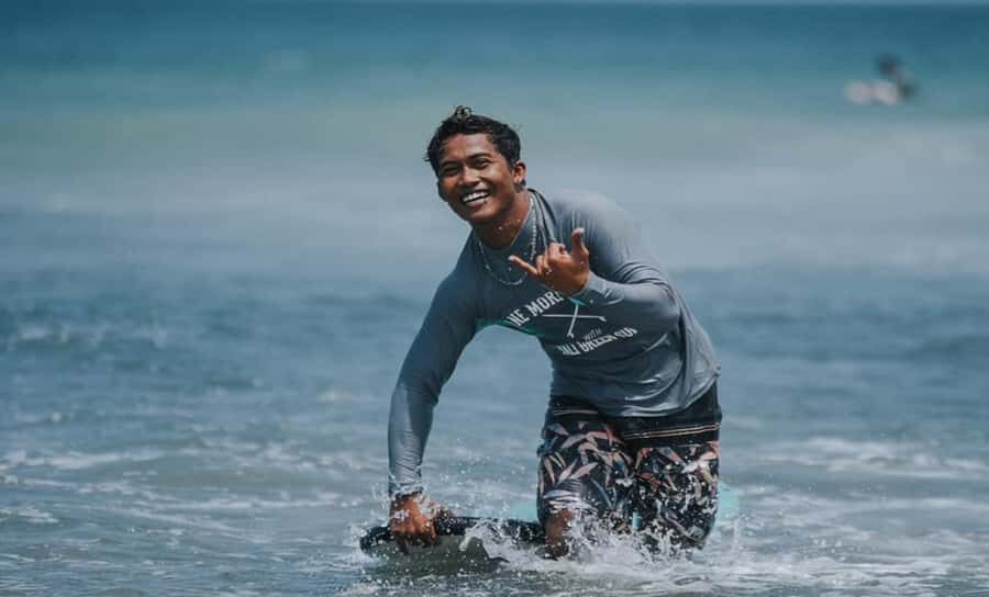 Seminyak: Surf Lesson for all Levels (Small Groups/Private) - The community piece: your surf day helps local work