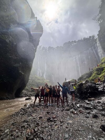 Surabaya: Tumpak Sewu Waterfall, Bromo and Ijen Shared Tour - Tumpak Sewu from Pronojiwo: wet boots, steep steps, real payoff
