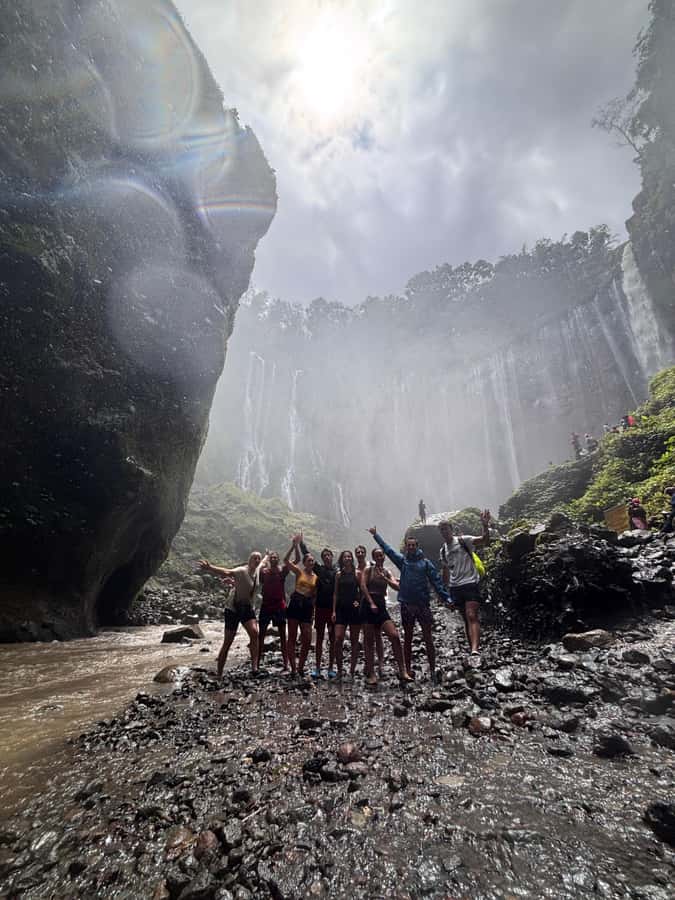 Surabaya: Tumpak Sewu Waterfall, Bromo and Ijen Shared Tour - Tumpak Sewu from Pronojiwo: wet boots, steep steps, real payoff