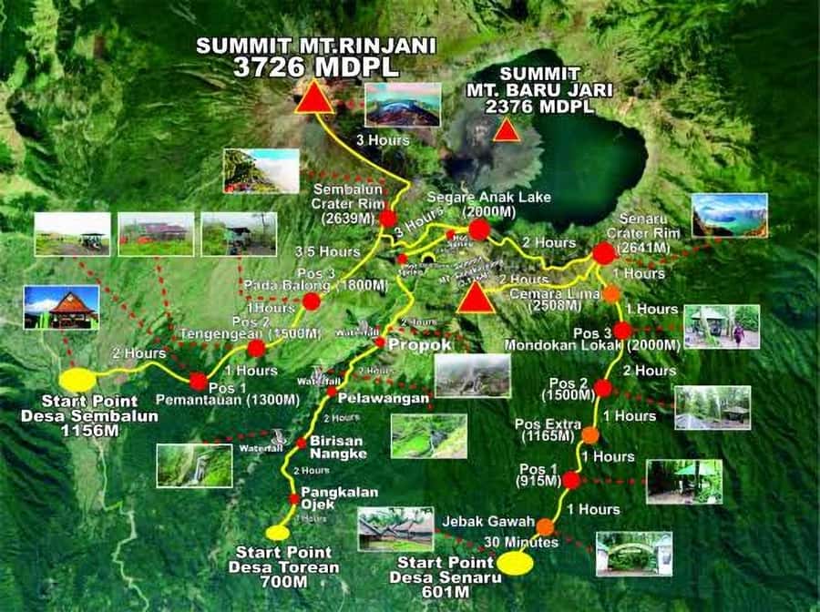 trekking mount rinjani summit join in group tour - Night one at the crater rim: Lake Segara Anak sunset, then camp reality