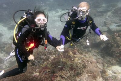 Try Diving in Blue Lagoon Padangbai Bali for non-certified divers - Blue Lagoon water clarity and the marine life you can actually look for