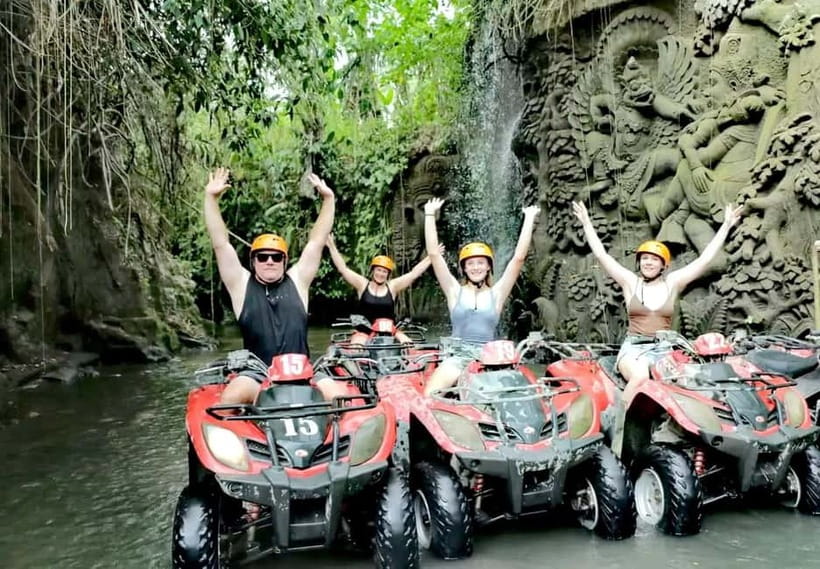 Ubud: ATV Bike Tour Kingkong Temple Cave,Waterfall-Free pool - The ride itinerary: village, forest, mud, river, rice paddies