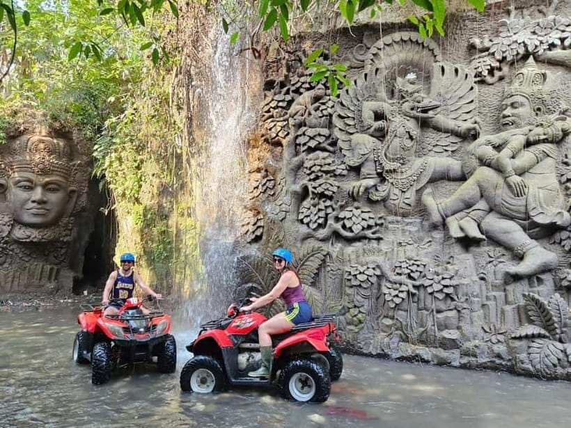 Ubud: ATV Bike Tour Kingkong Temple Cave,Waterfall-Free pool - Waterfall time: choose Tegenungan or Kanto Lampo, then relax