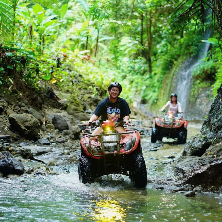 Ubud Bali ATV Alasan Adventure Gorila Cave & Cretya Pool Bar - The Route I’d Plan For: Training, Bamboo Forest, Gorilla Cave, River, Mud