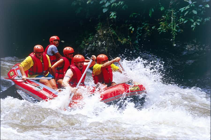 Ubud e-Bike Tour & Whitewater Rafting - Waterfalls, Dams, and the Bamboo Bali Green School Stop