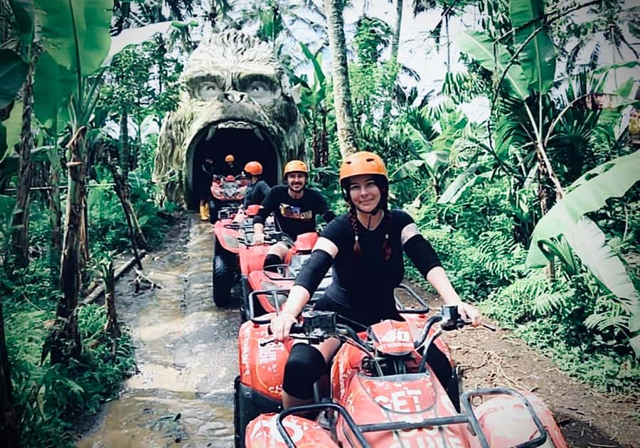 Ubud: Gorilla Face ATV Quad Bike Adventure with Lunch - Gorilla Face cave: the photo stop that feels like the payoff
