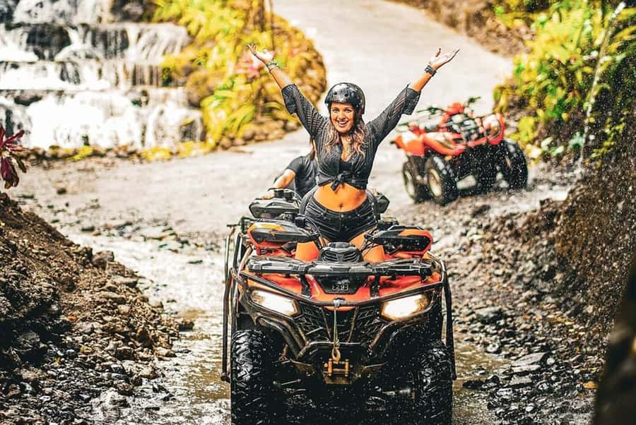 Ubud: Jungle ATV Adventure Waterfall Gorilla Cave and Lunch - Gorilla Face Cave: riding the rock opening for pure adrenaline