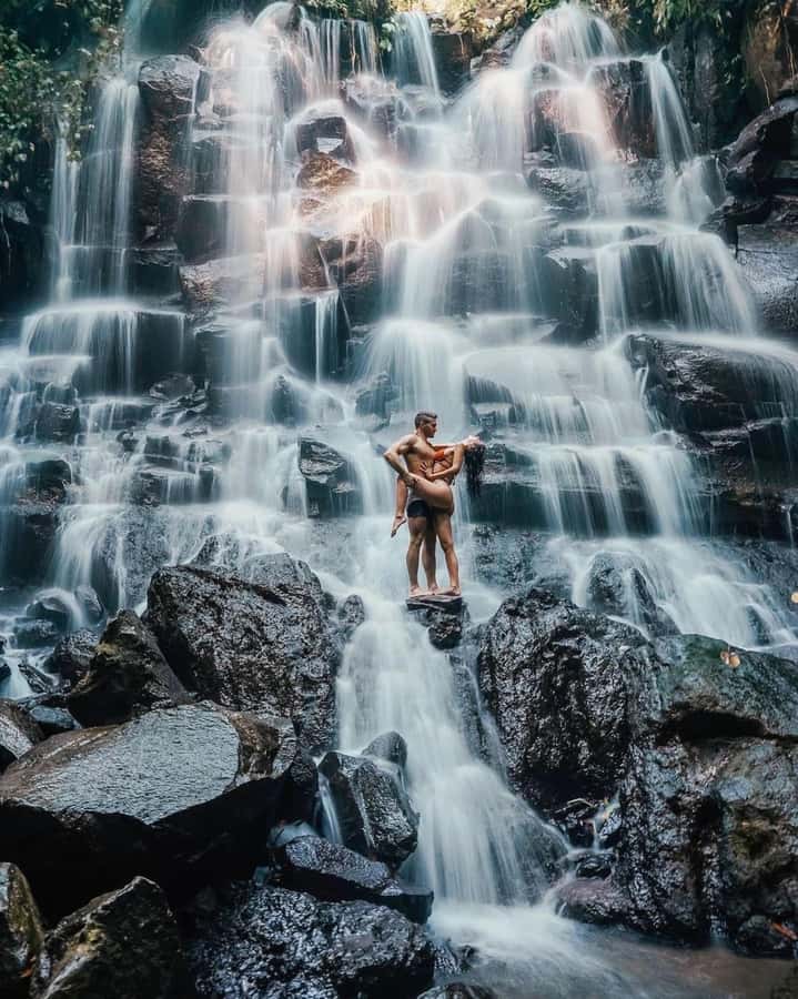 Ubud: Kanto Lampo Waterfalls, Jungle Swing, Rice Terrace - Temesi Waterfall: a quieter feel with more stair reality