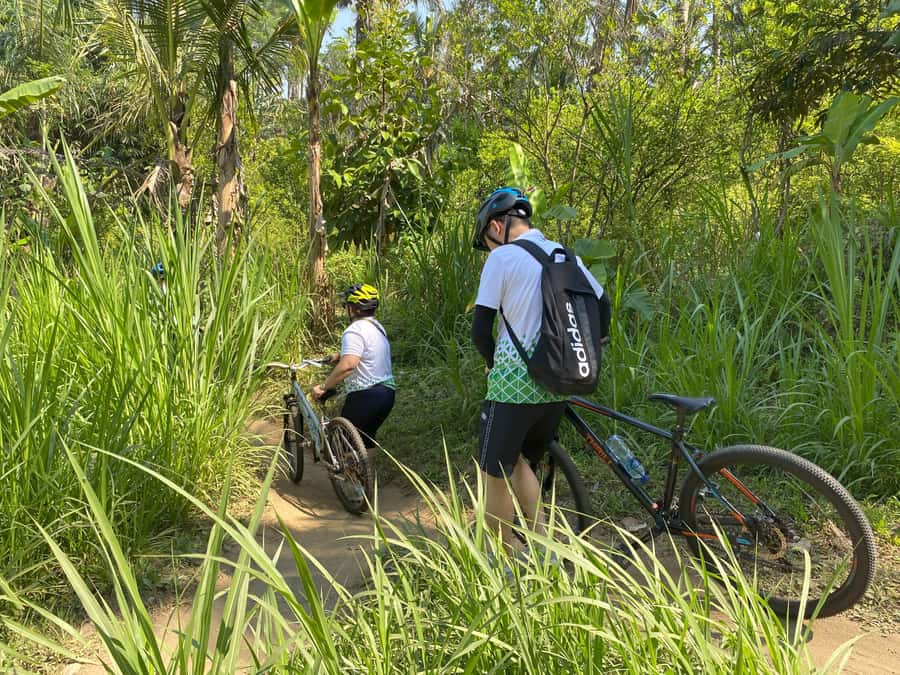 Ubud: PRIVATE E-bike Tour inside Rice Field with meal & pool - The cultural stops: school, family compound, and a village temple