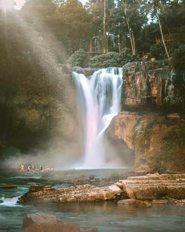 Ubud: Private Hidden Waterfalls and Rice Terrace Tour - Tukad Cepung Waterfall cave: the light rays make it feel different
