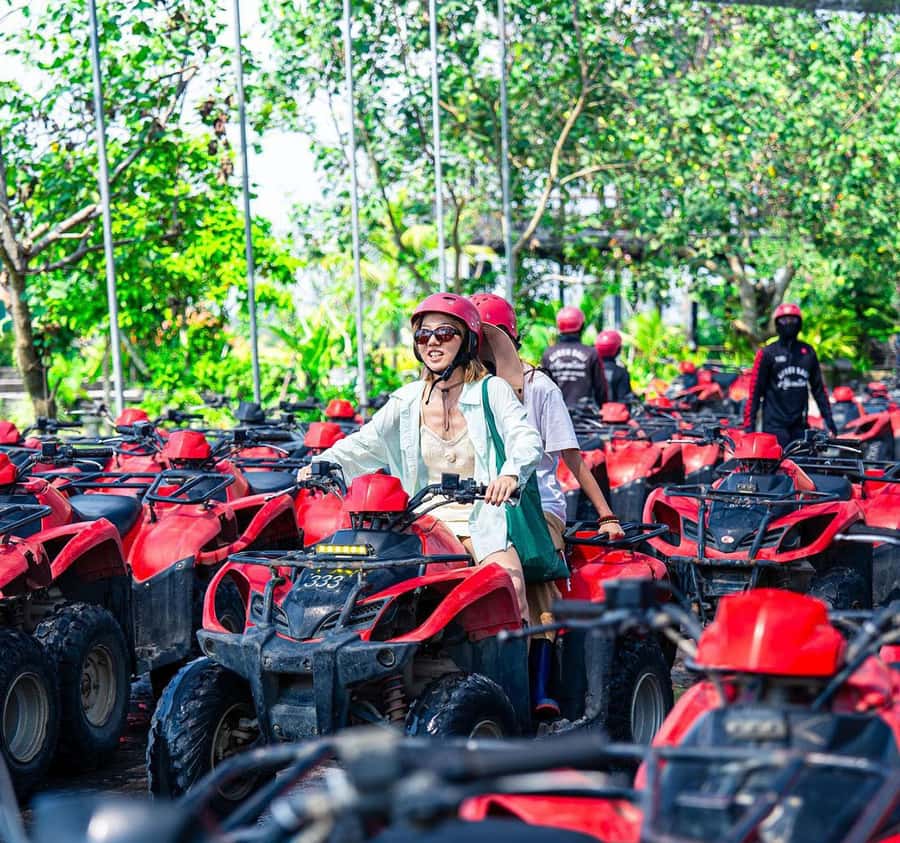 Ubud Quad Bike Tour with Waterfall, Long Tunnel, and Lunch - Lunch: egg sandwich fuel in a natural setting