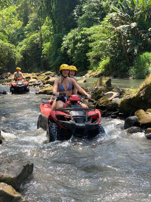 Ubud: Sacred Monkey Forest, Barong Cave ATV & Waterfall Tour - Tegenungan Waterfall: greenery, swimming time, and a reset