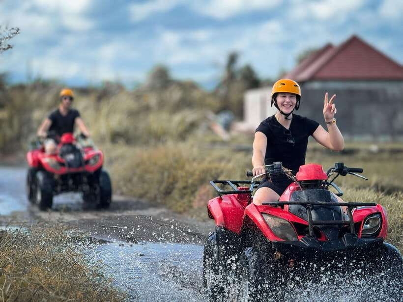 Ubud: Sacred Monkey Forest, Barong Cave ATV & Waterfall Tour - Hotel pickup and drop-off: flexible starting points, lots of return options