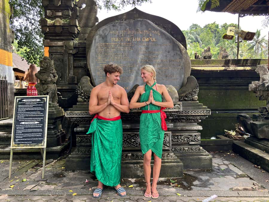 Ubud: Waterfalls, Water Temple & Rice Terraces Private Tour - Tirta Empul: Holy Spring Purification With Practical Temple Etiquette