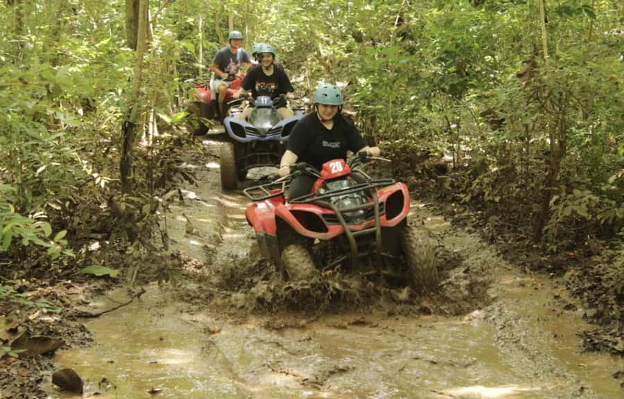 Uluwatu: Mud ATV Quad Bike Adventure Guided Tour - The trail route: fast turns, forest mud, and a tunnel named for Hanoman and Rahwana
