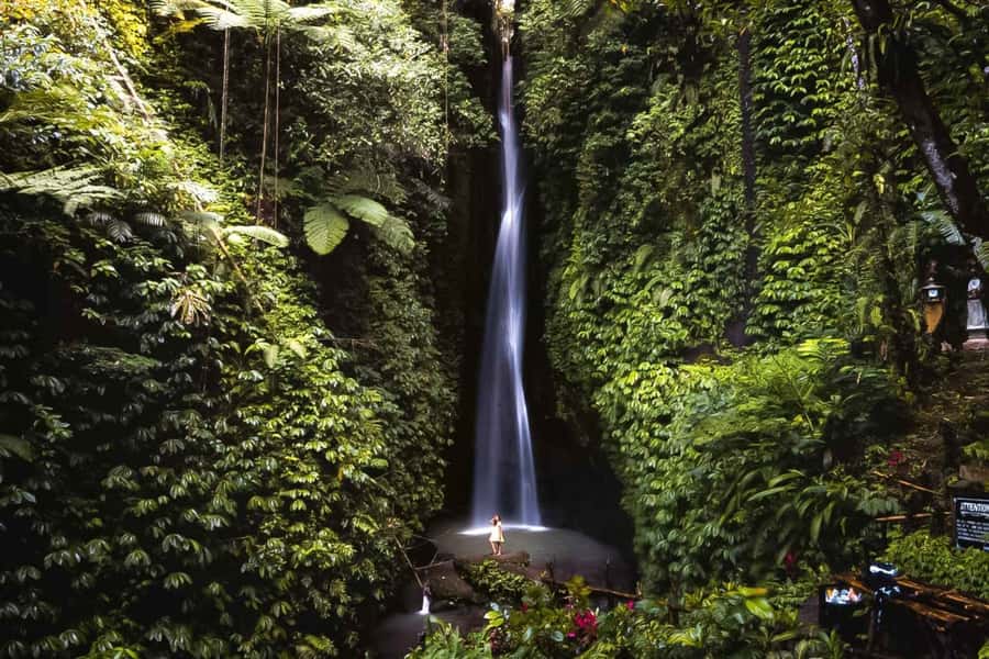 West Bali: Jatiluwih Rice Terrace and Tanah Lot Sunset Tour - Leke Leke waterfall hike: short walk, hidden payoff