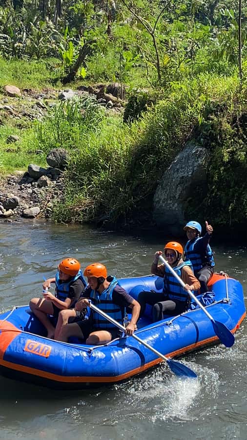 white water rafting telaga waja best of bali (no stairs) - The Rendang Village start and the route along Telaga Waja