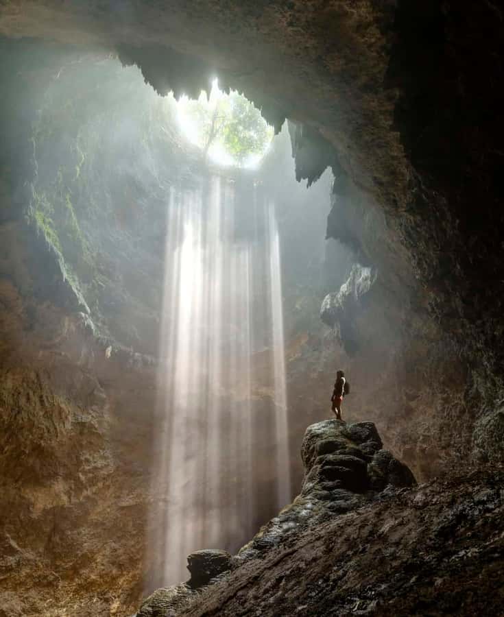 Yogyakarta: Jomblang Cave and Pindul Cave Tour - Jomblang Cave: rope descent, cliff drop, and the Light of Heaven