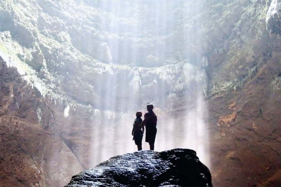Yogyakarta: Jomblang Cave and Timang Beach Day Tour - The Actual Cave Route: Harness, Tunnel Walk, and Photo Timing