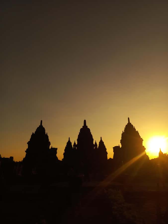 YOGYAKARTA VISIT PRAMBANAN TEMPLE SUNSET - The north-side temples: Lumbang, Bubrah, and Sewu